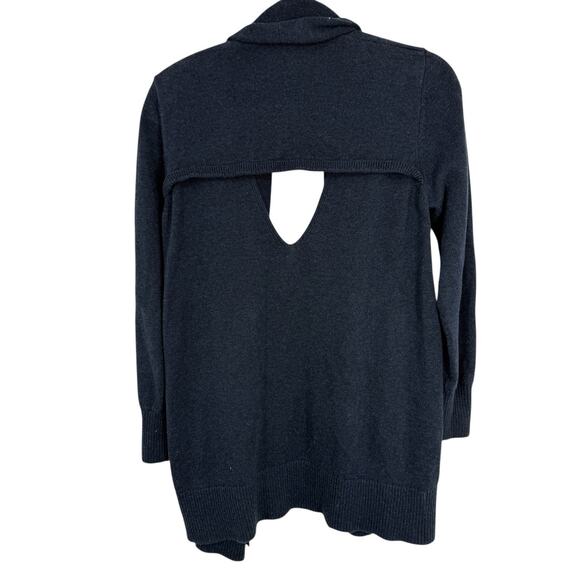 CAbi Victoria Open Front Cardigan Women size Small Blue Cut out Back #3360 - Picture 3 of 8